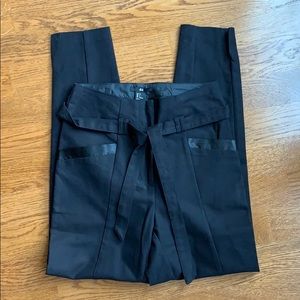 NWT H&M black dress pants with tie waist (4) ✨